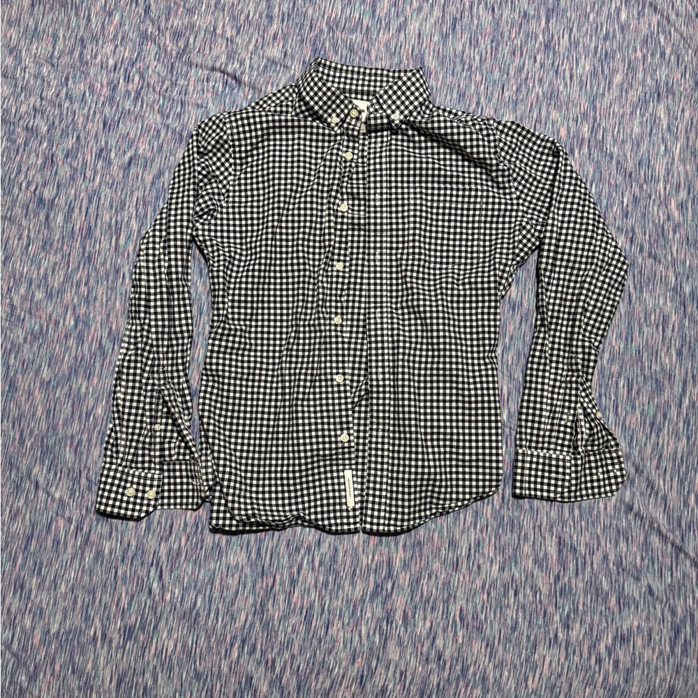 Goodfellow & Co Black and White Gingham Dress Shirt